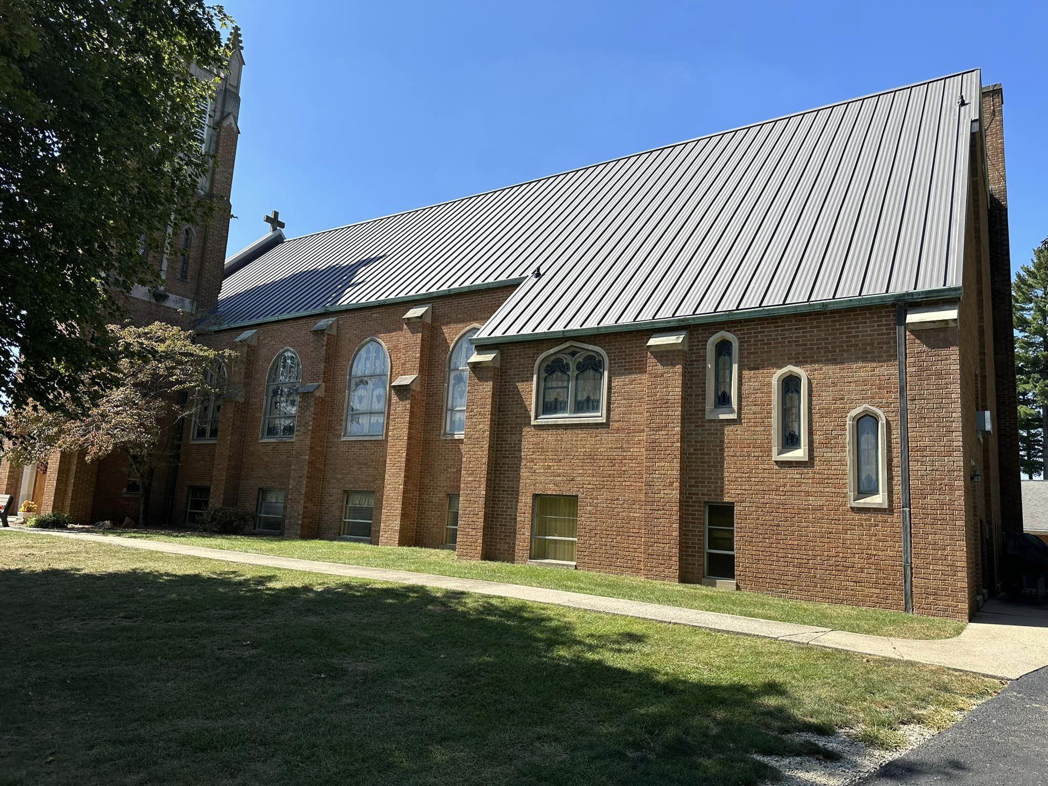 House with newly installed durable metal roofing